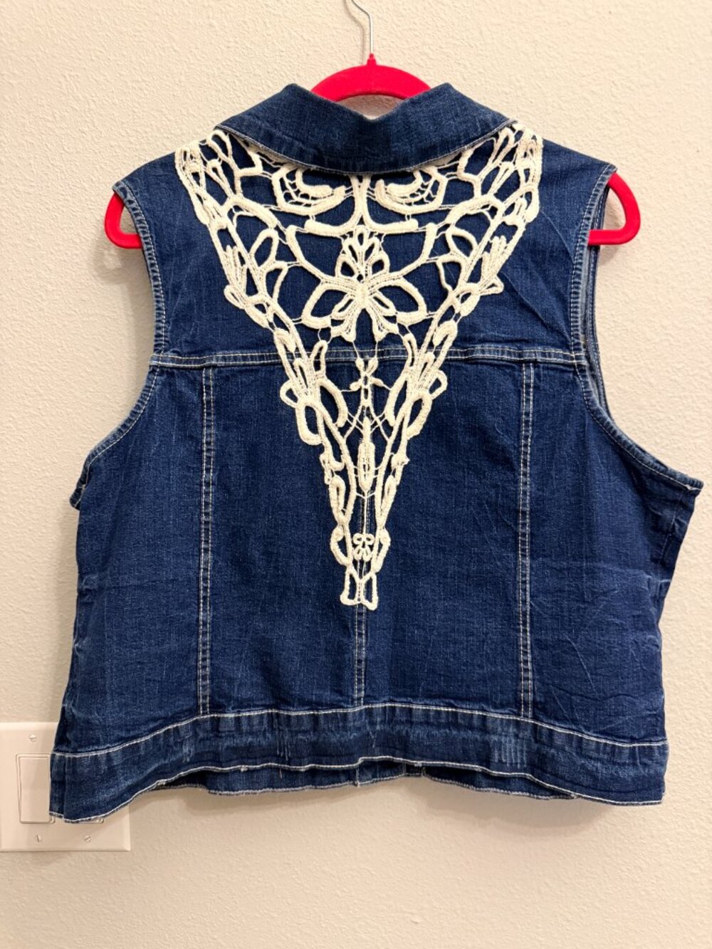 Denim Jean Vest- 2x